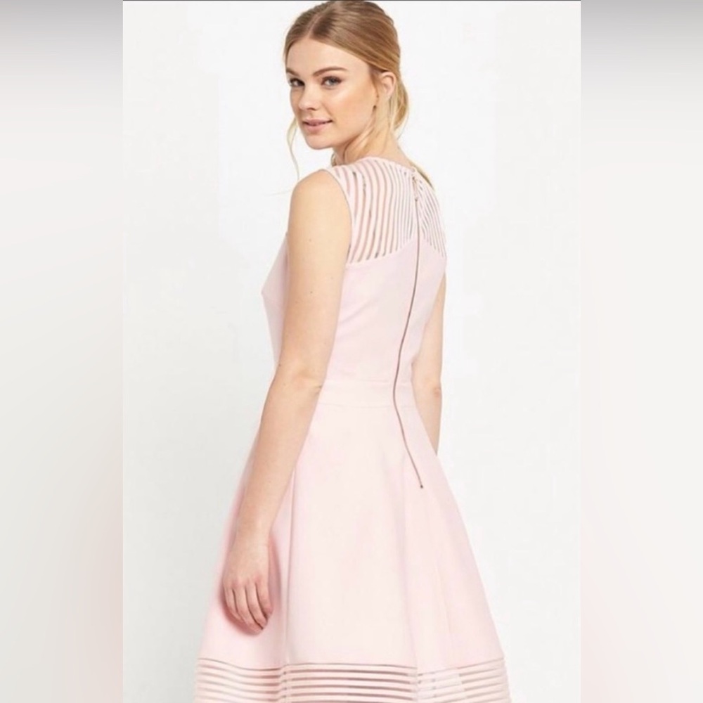 Ted Baker Women's Eleese Mesh Detail Skater Dress Size 3 US 8 - Picture 2 of 6
